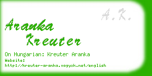 aranka kreuter business card